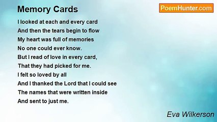 Eva Wilkerson - Memory Cards