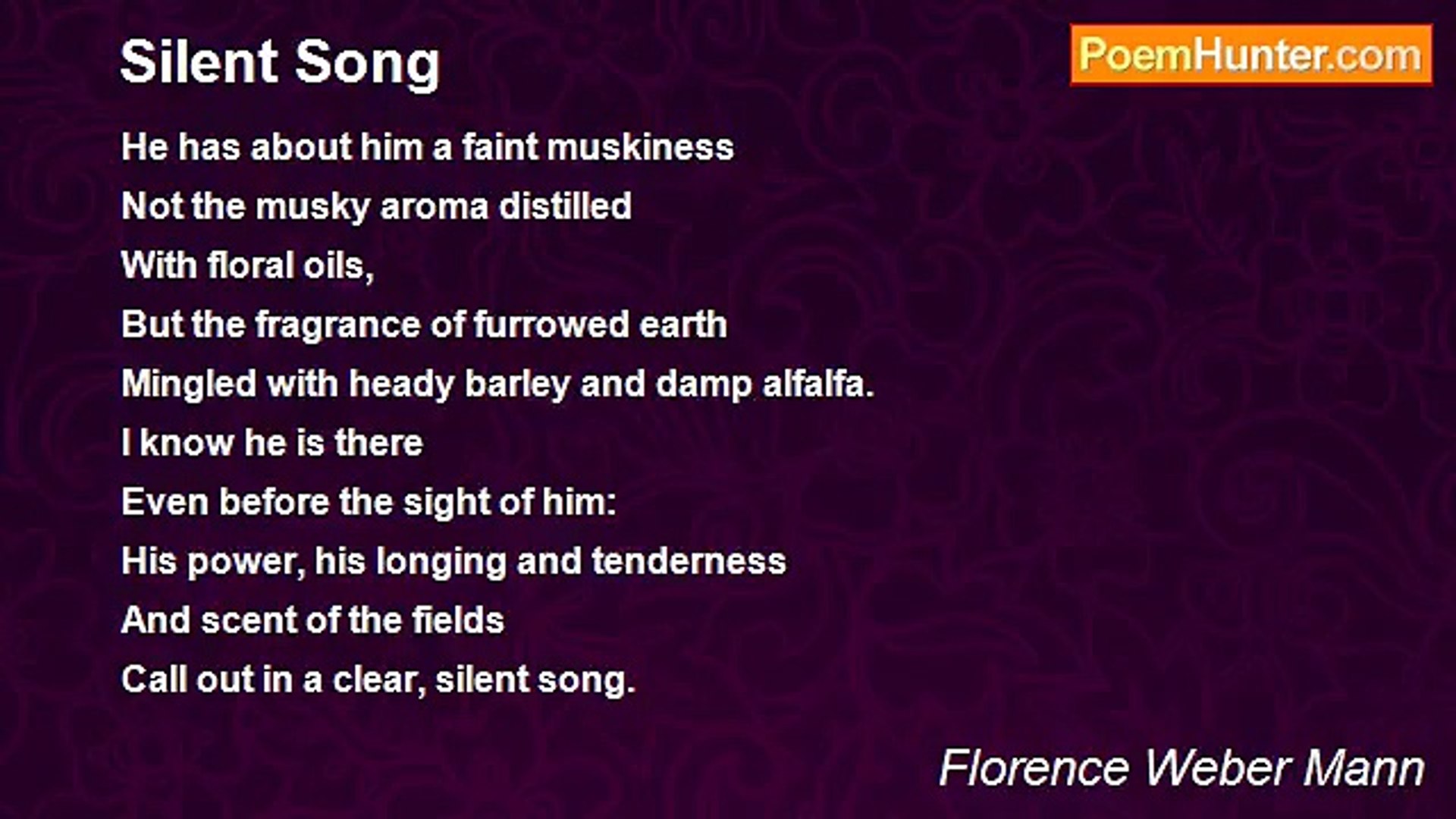 ⁣Florence Weber Mann - Silent Song