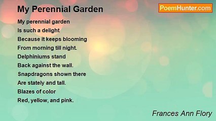 Frances Ann Flory - My Perennial Garden