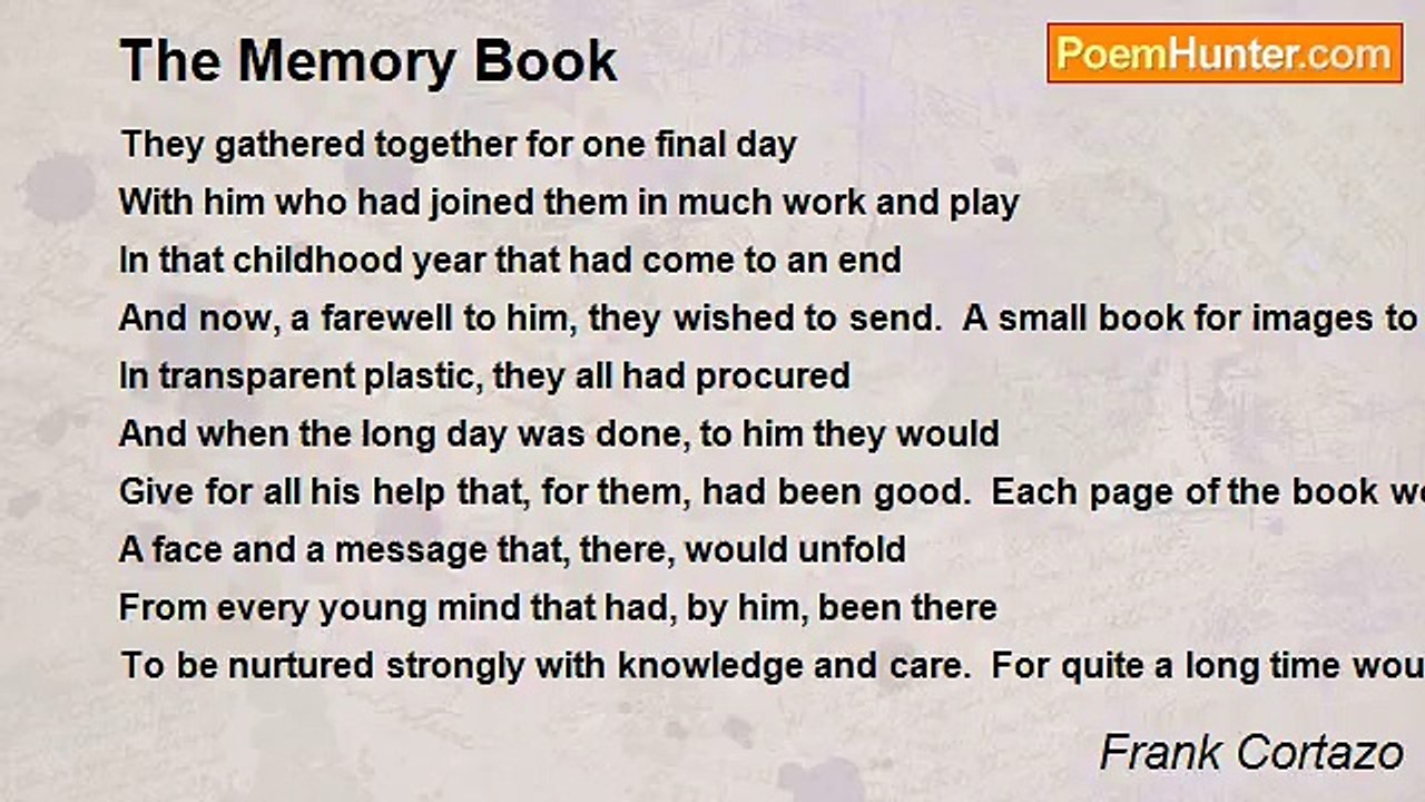 Frank Cortazo - The Memory Book