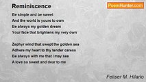 Feliser M. Hilario - Reminiscence