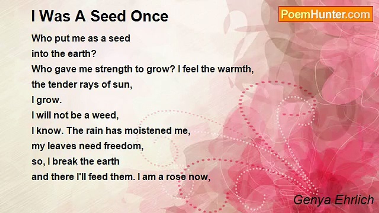 Genya Ehrlich - I Was A Seed Once