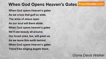Gloria Davis Walker - When God Opens Heaven's Gates