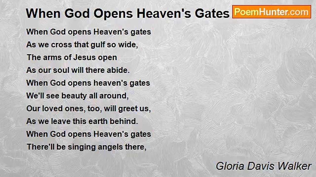 Gloria Davis Walker - When God Opens Heaven's Gates
