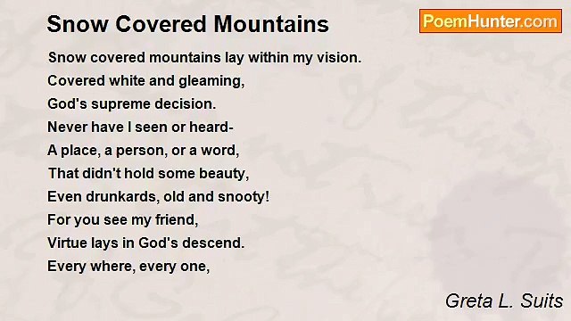 Greta L. Suits - Snow Covered Mountains