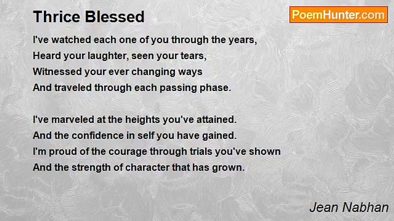 Jean Nabhan - Thrice Blessed