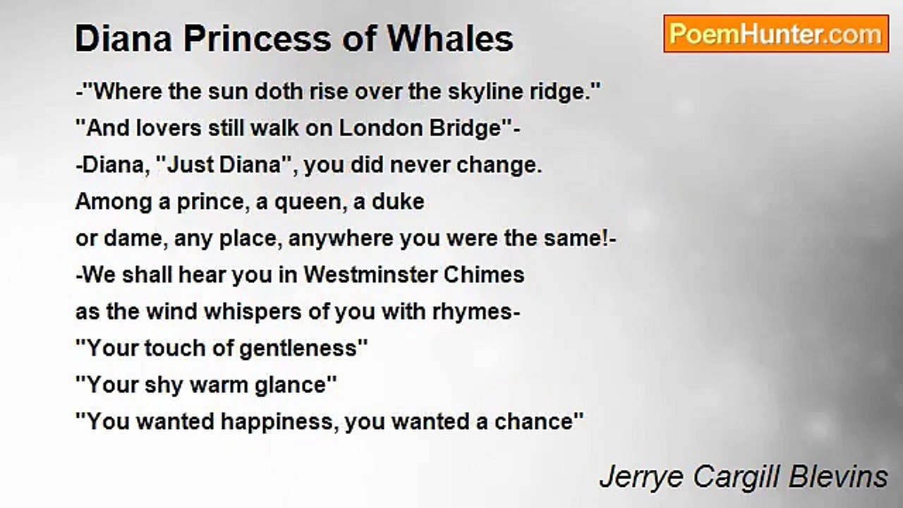 Jerrye Cargill Blevins - Diana Princess of Whales