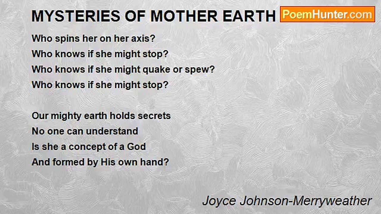 Joyce Johnson-Merryweather - MYSTERIES OF MOTHER EARTH