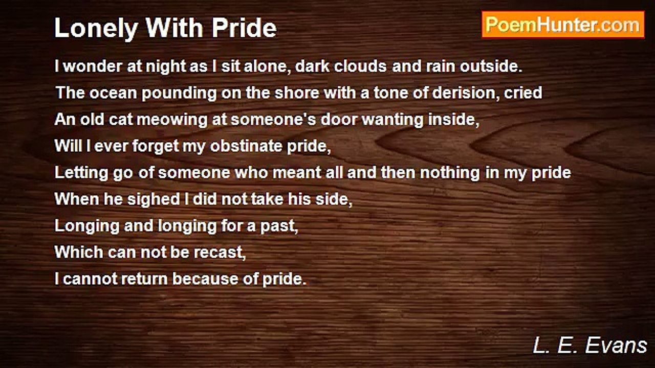 L. E. Evans - Lonely With Pride