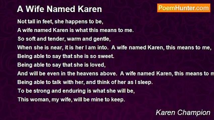 Karen Champion - A Wife Named Karen