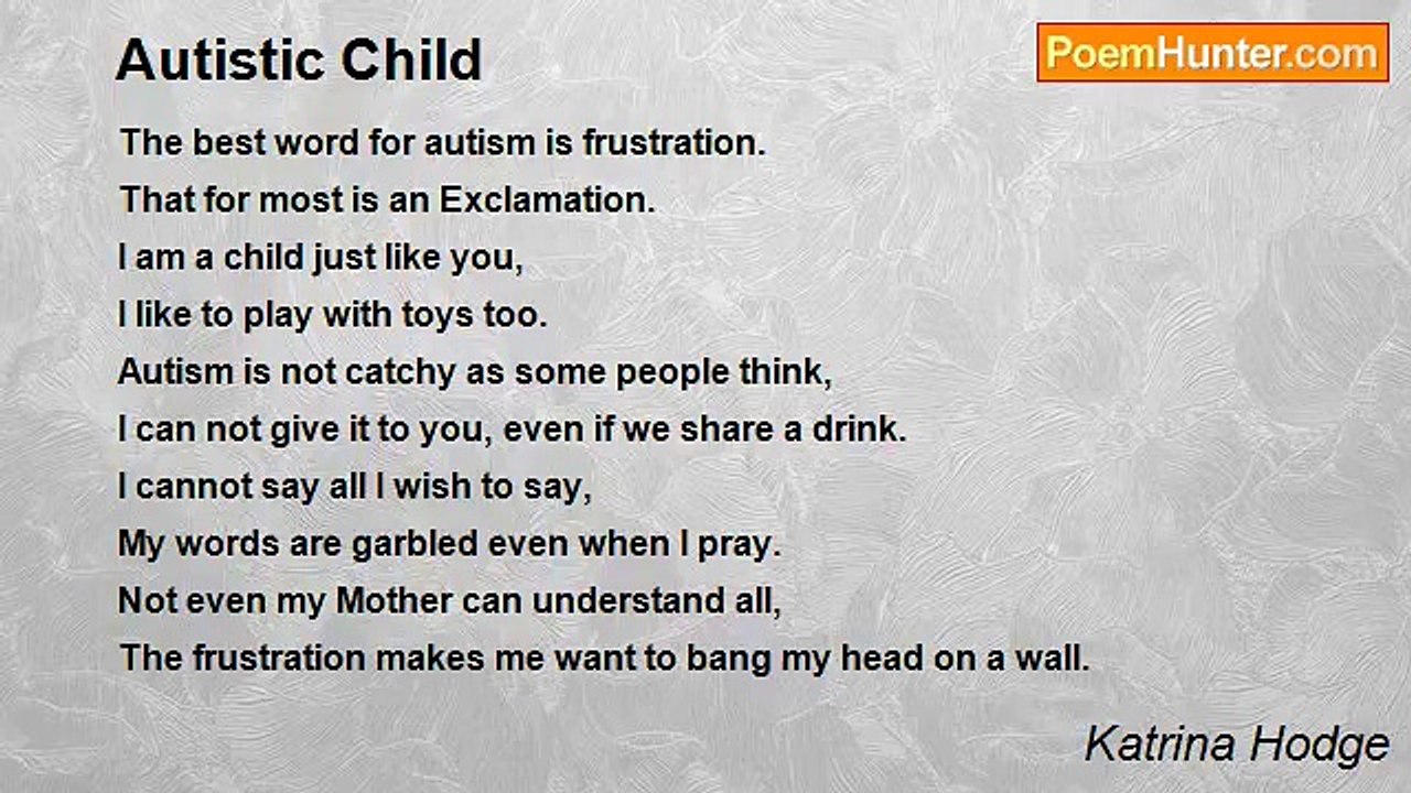 Katrina Hodge - Autistic Child