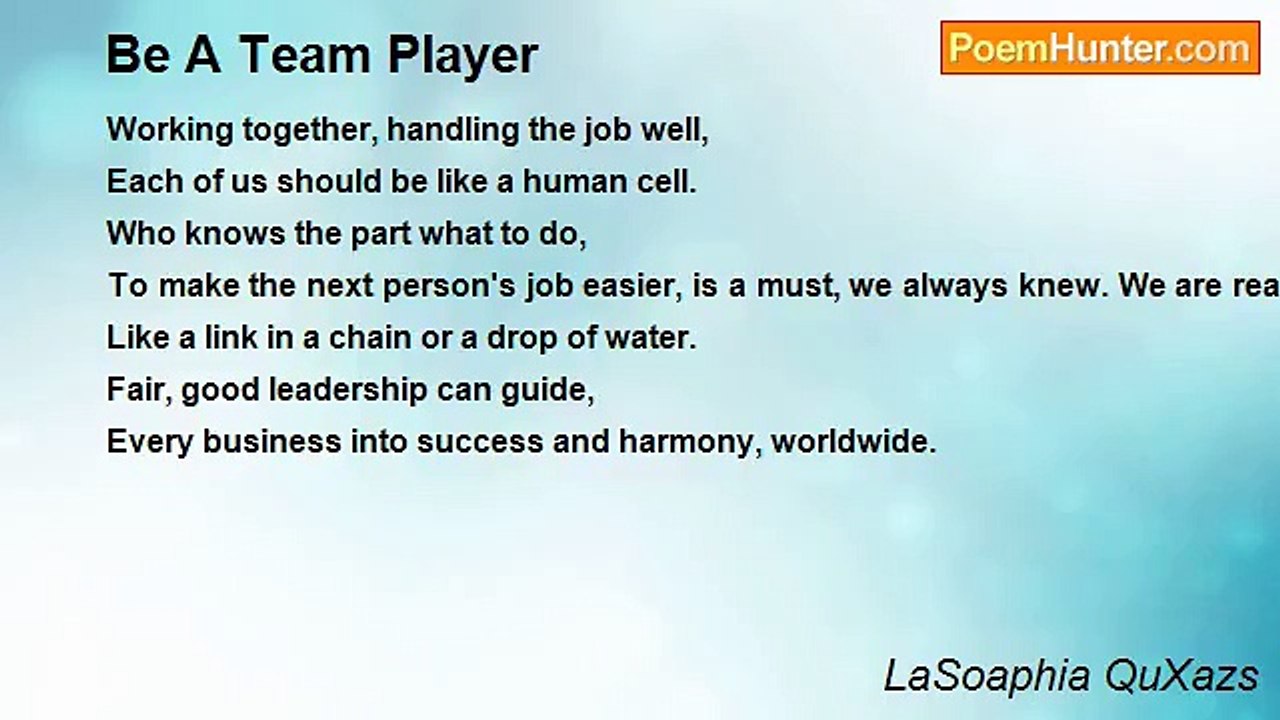 LaSoaphia QuXazs - Be A Team Player