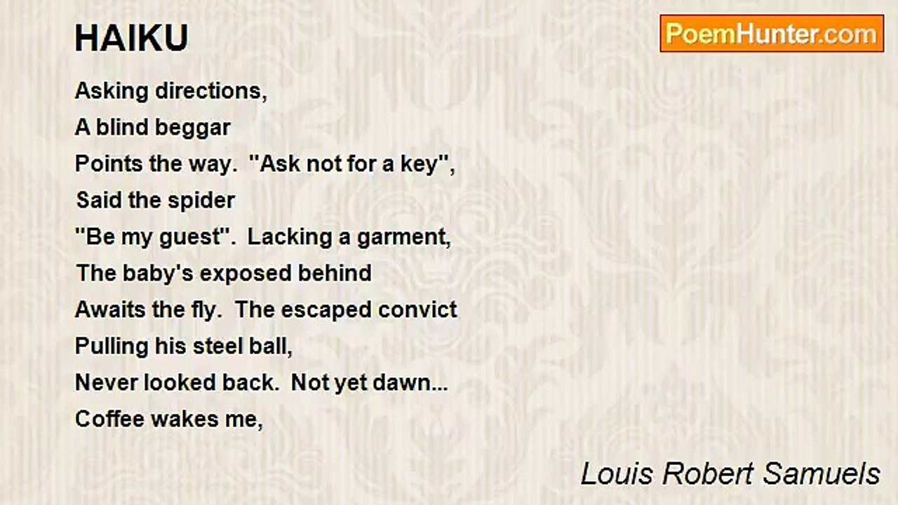 Louis Robert Samuels - HAIKU