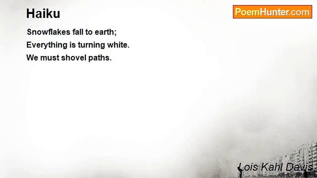 Lois Kahl Davis - Haiku