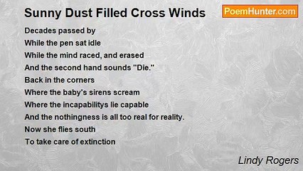 Lindy Rogers - Sunny Dust Filled Cross Winds