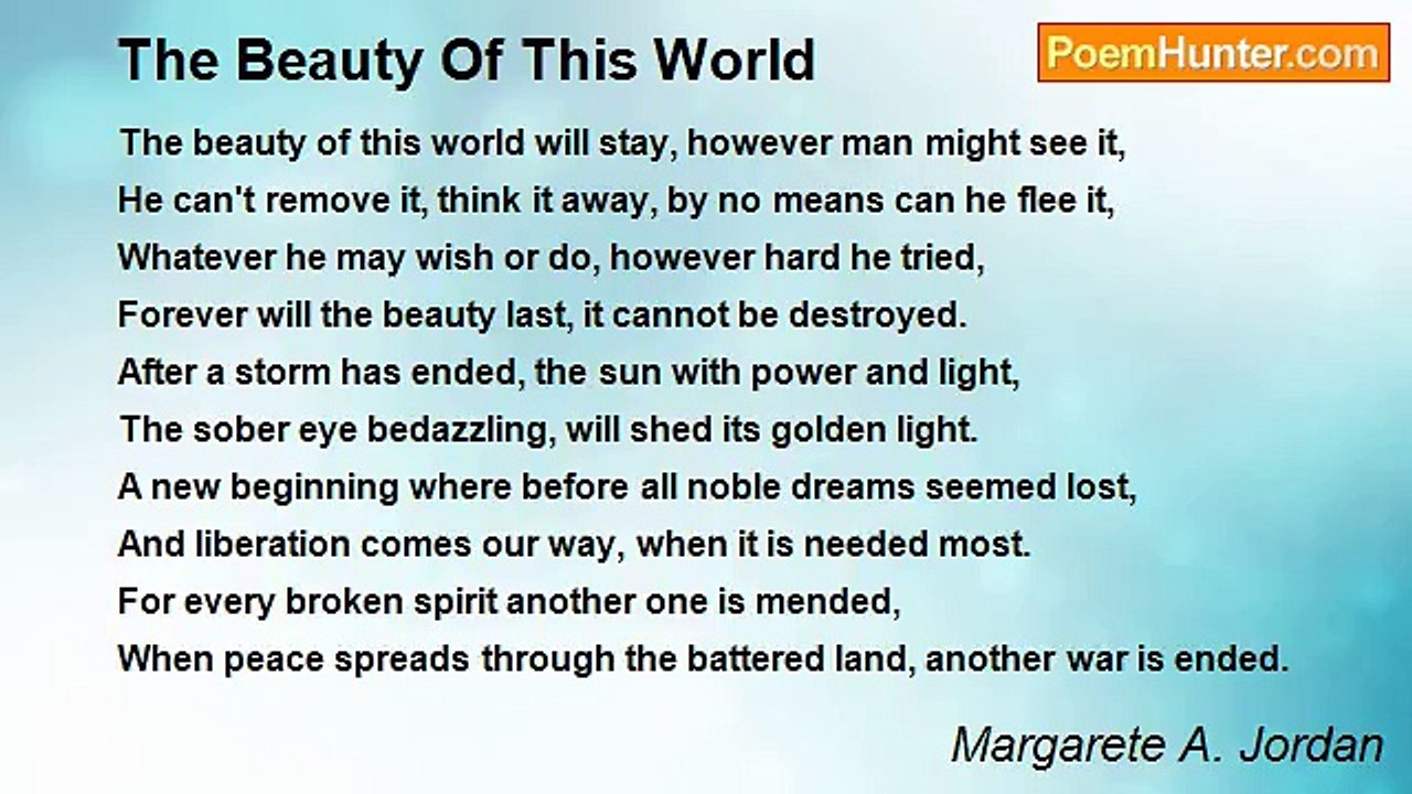 Margarete A. Jordan - The Beauty Of This World