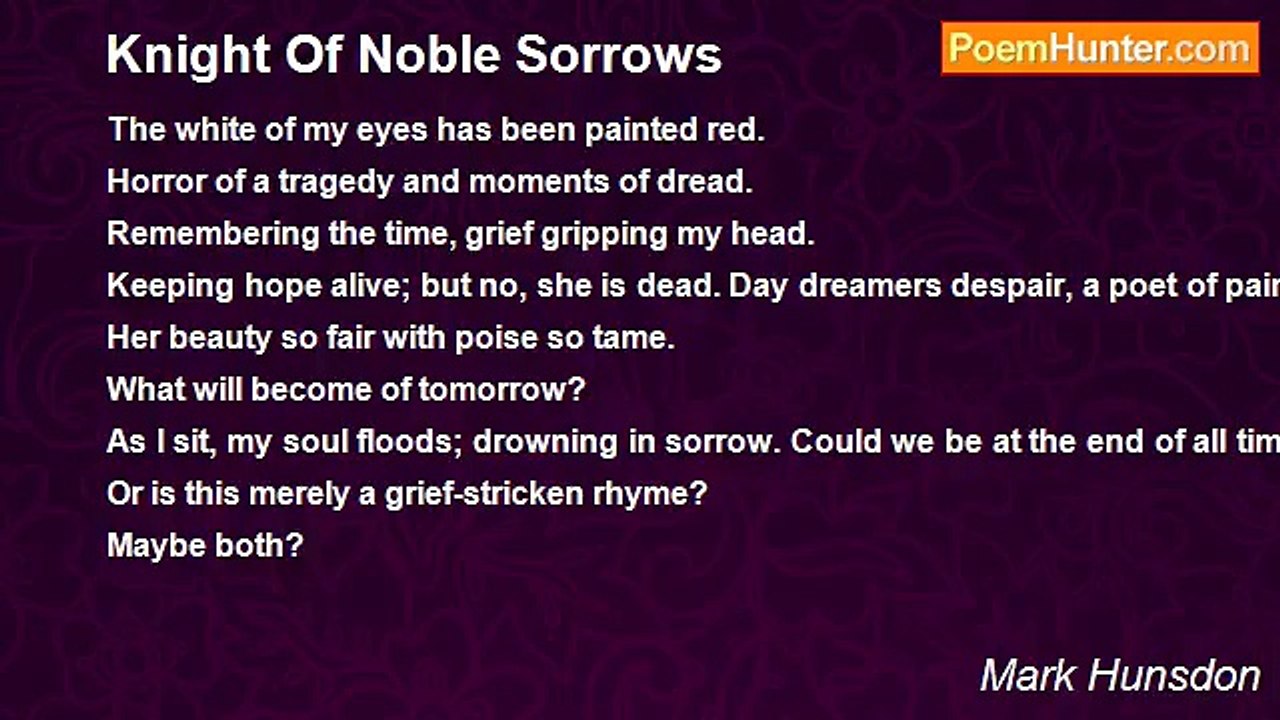 Mark Hunsdon - Knight Of Noble Sorrows