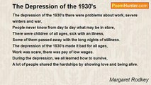 Margaret Rodkey - The Depression of the 1930's