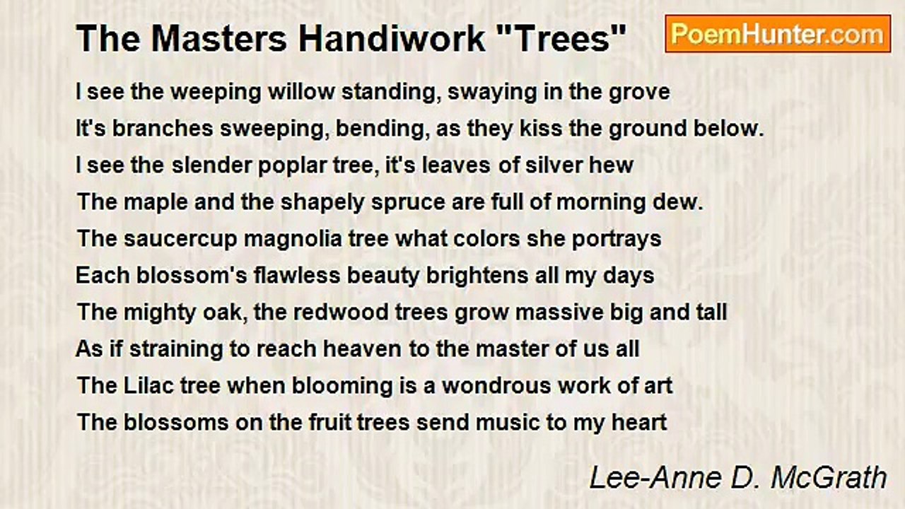 Lee-Anne D. McGrath - The Masters Handiwork "Trees"