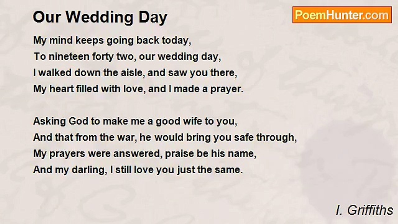 I. Griffiths - Our Wedding Day