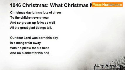 Mary Reynolds - 1946 Christmas: What Christmas Means