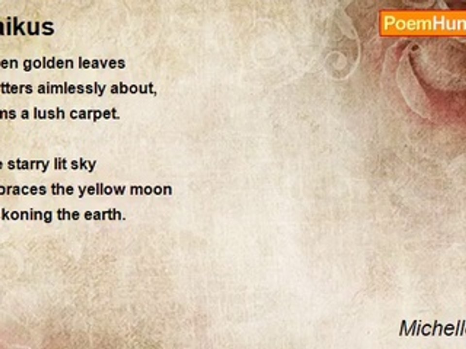 Michelle Rowe - Haikus