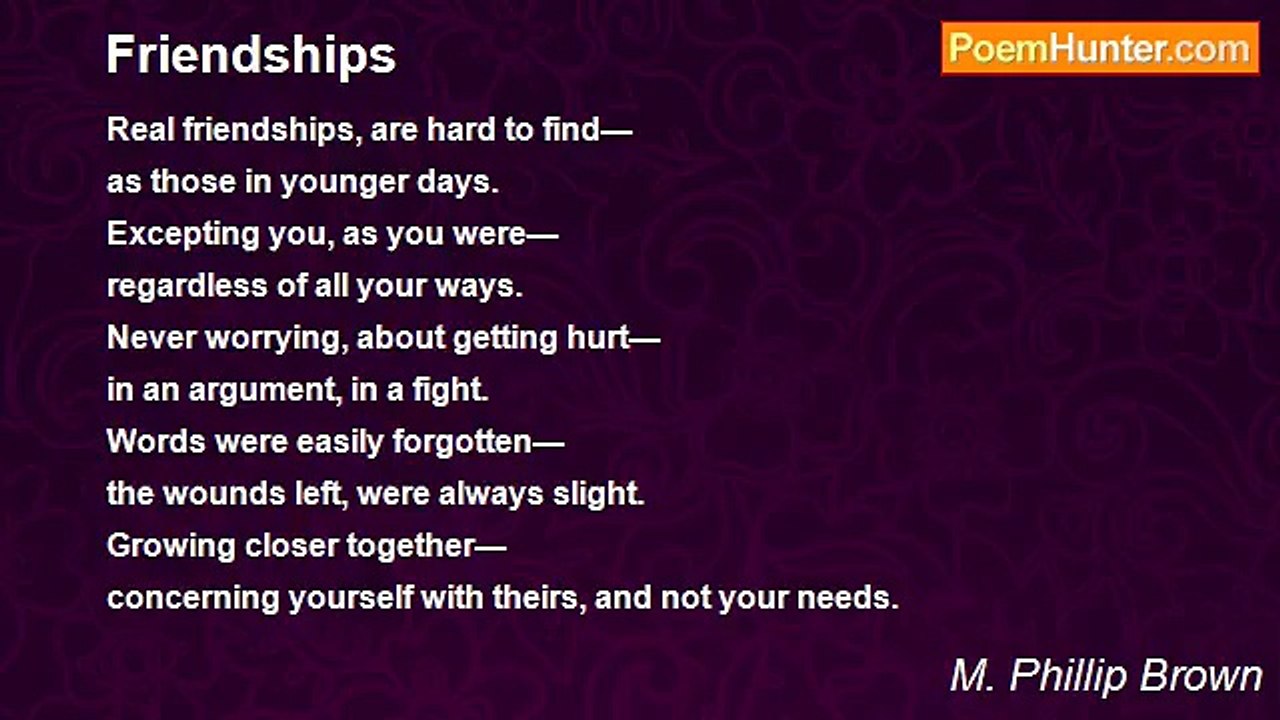 M. Phillip Brown - Friendships