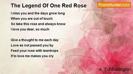 A. Ed Bollington - The Legend Of One Red Rose