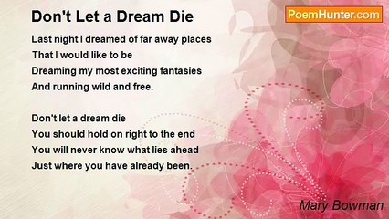 Mary Bowman - Don't Let a Dream Die