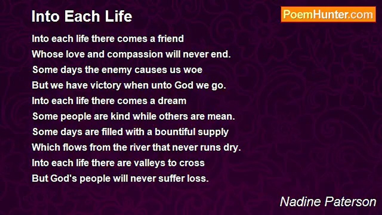 Nadine Paterson - Into Each Life