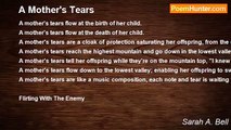 Sarah A. Bell - A Mother's Tears