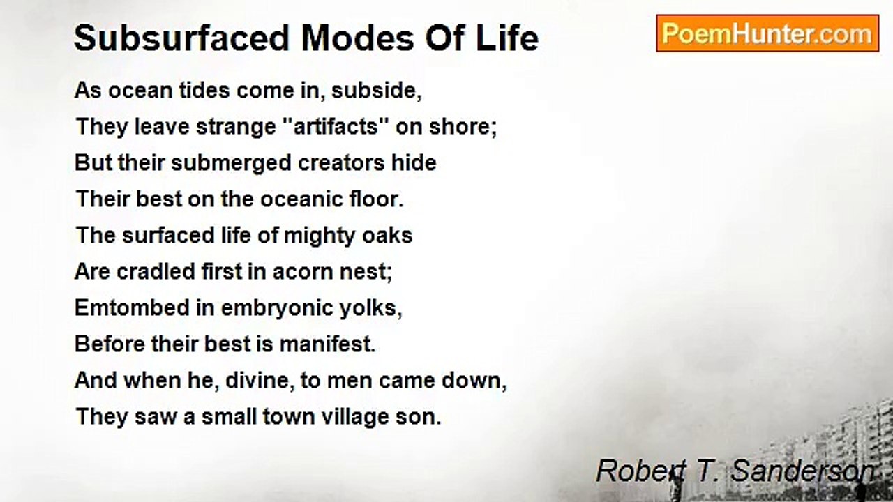 Robert T. Sanderson - Subsurfaced Modes Of Life