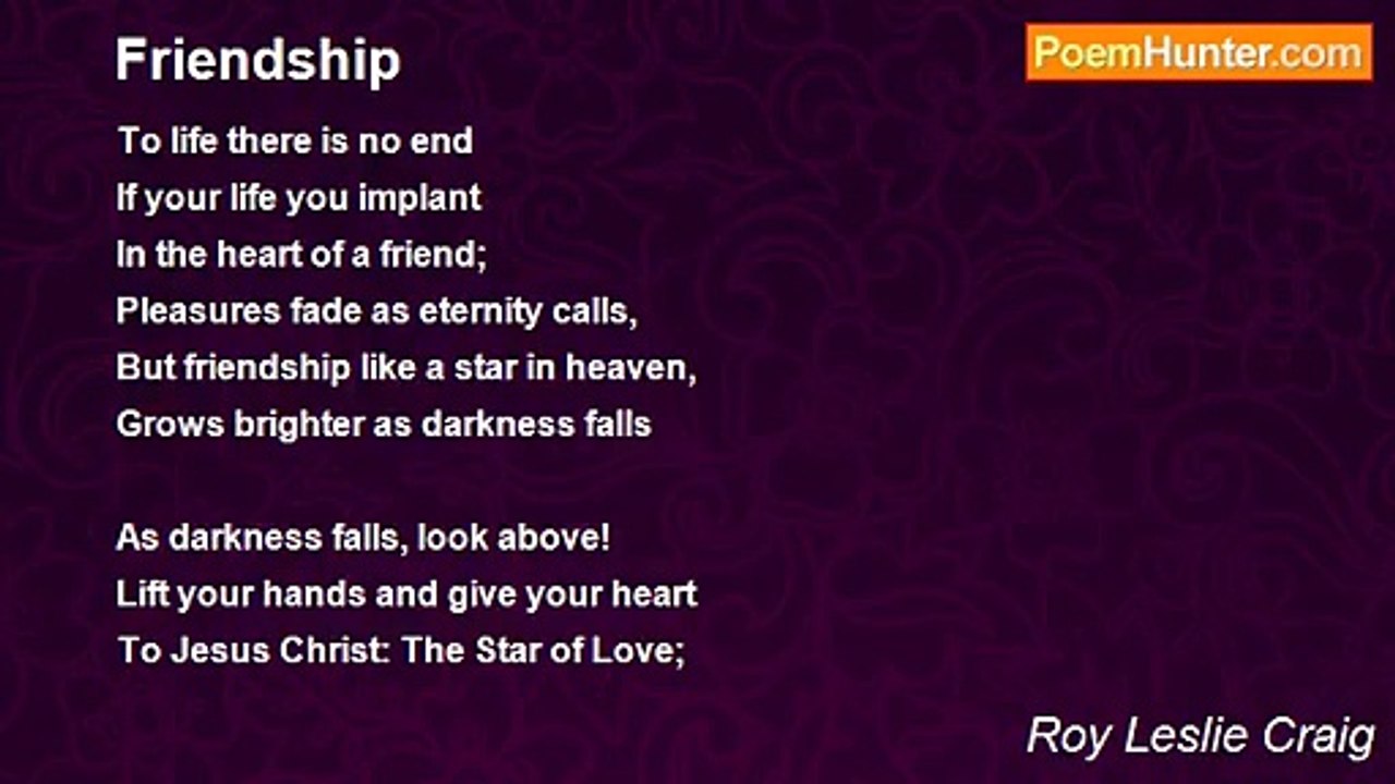 Roy Leslie Craig - Friendship
