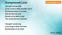 Romi Mallik - Unexpressed Love