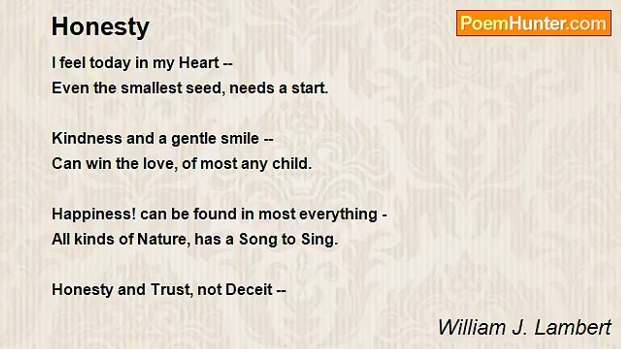 William J. Lambert - Honesty