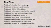 William J. Walls - Find Time