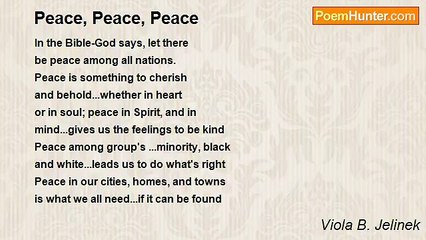 Viola B. Jelinek - Peace, Peace, Peace