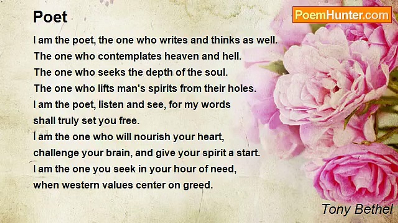 Tony Bethel - Poet