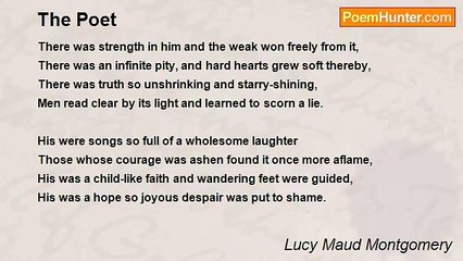 Lucy Maud Montgomery - The Poet