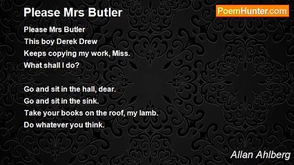 Allan Ahlberg - Please Mrs Butler