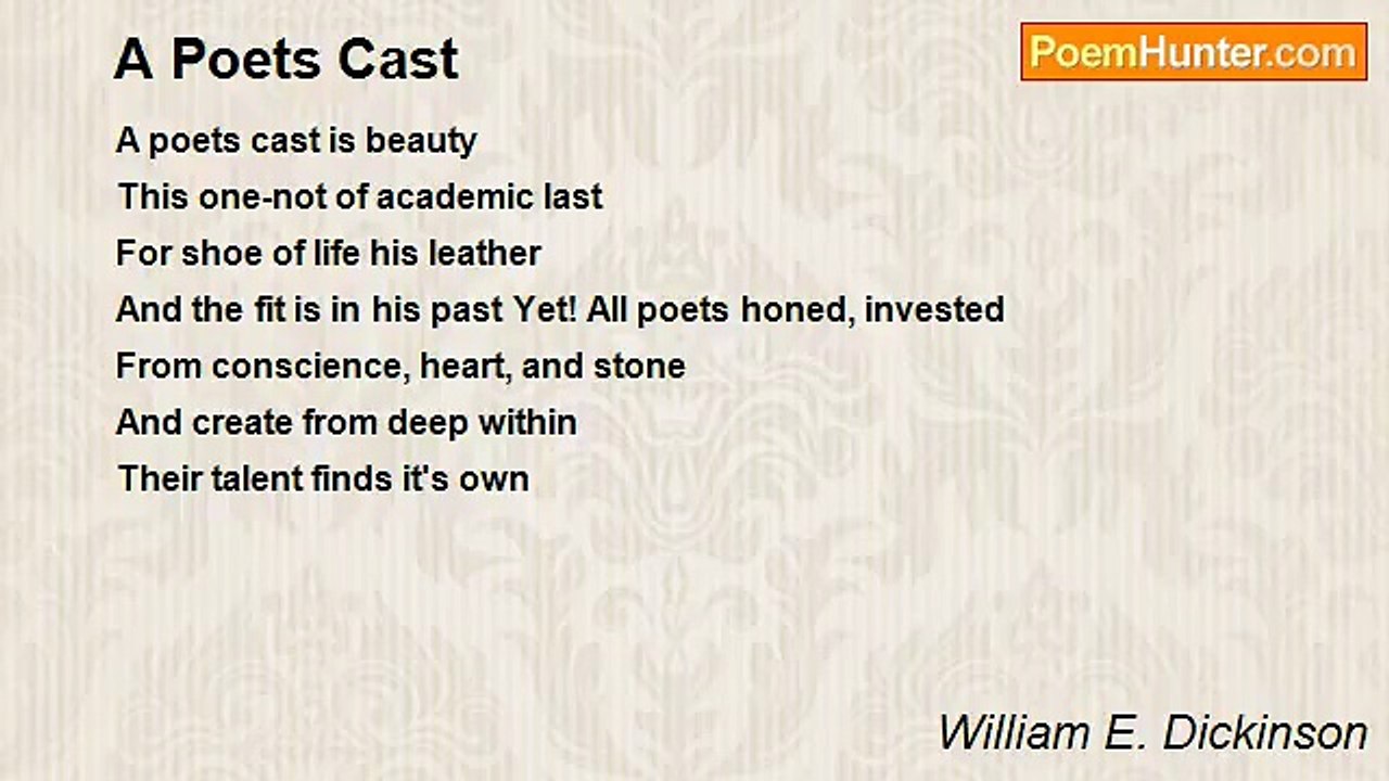 William E. Dickinson - A Poets Cast