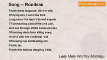 Lady Mary Wortley Montagu - Song -- Rondeau