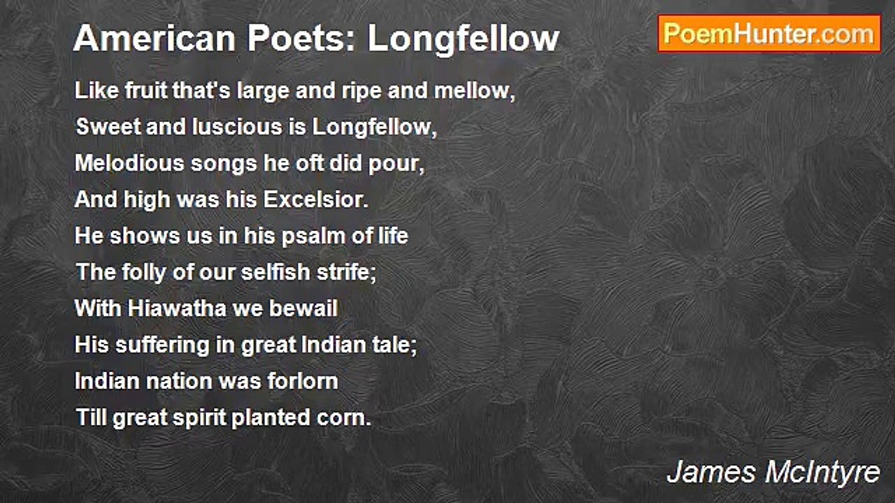 James McIntyre - American Poets: Longfellow