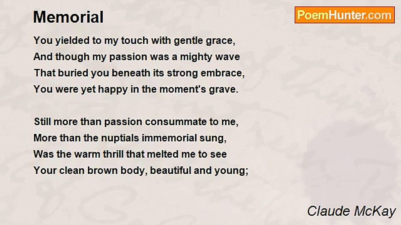 Claude McKay - Memorial