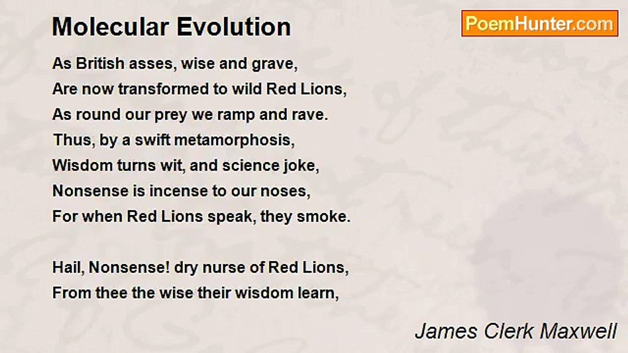 James Clerk Maxwell - Molecular Evolution