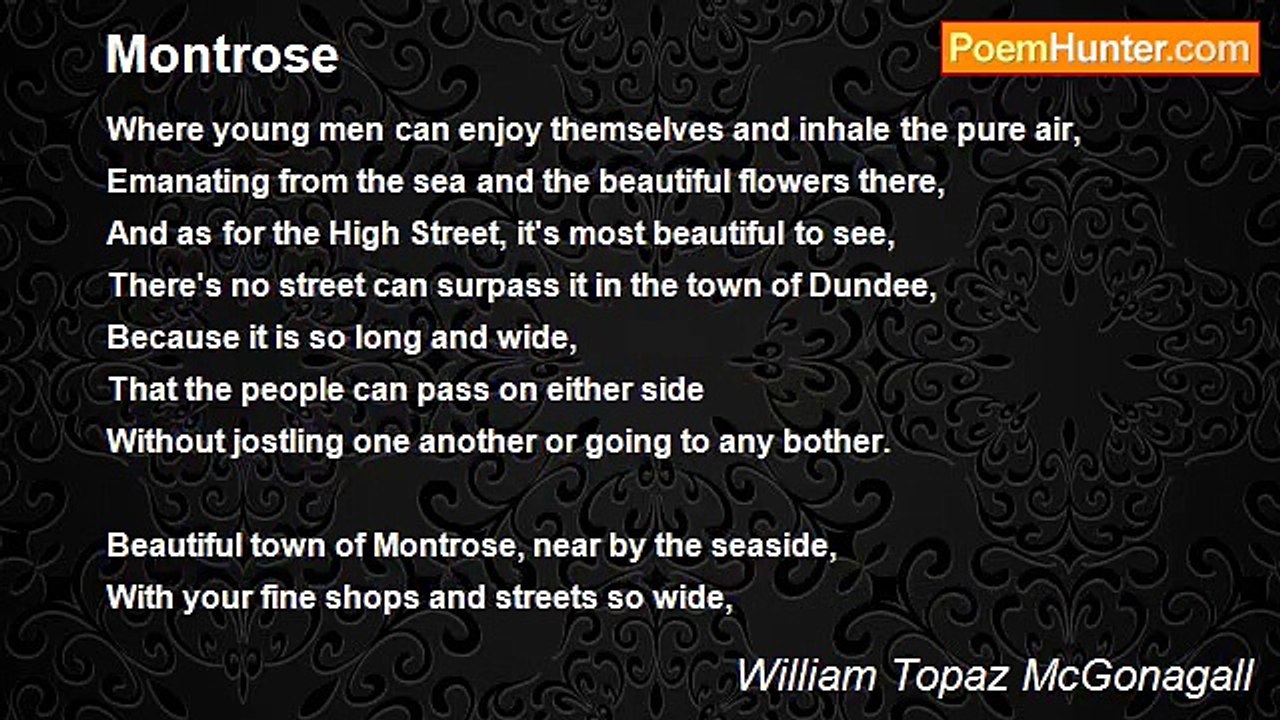William Topaz McGonagall - Montrose