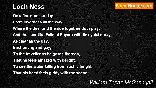 William Topaz McGonagall - Loch Ness