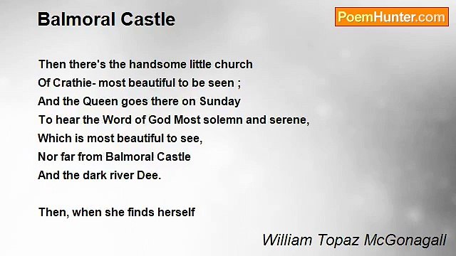 William Topaz McGonagall - Balmoral Castle