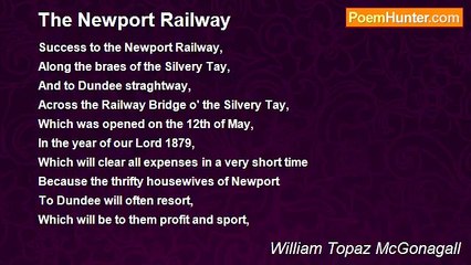 William Topaz McGonagall - The Newport Railway