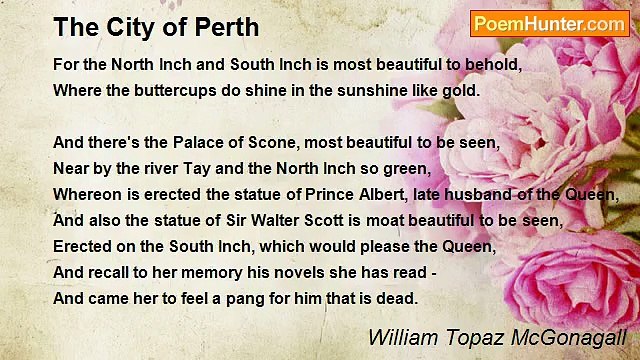 William Topaz McGonagall - The City of Perth